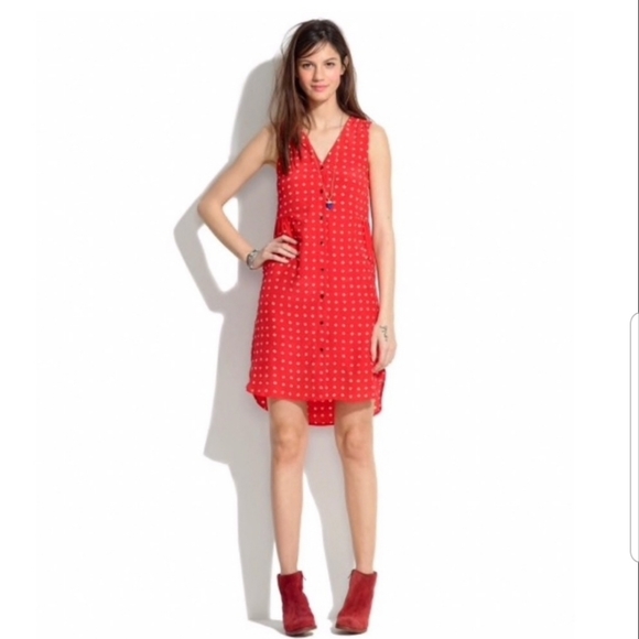 Madewell Dresses & Skirts - Madewell Silk Sleeveless Shirt Dress
